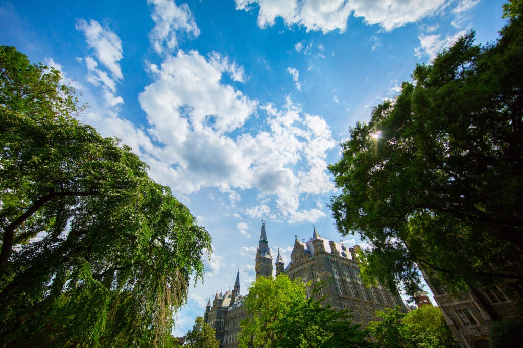 Healey Hall and sky