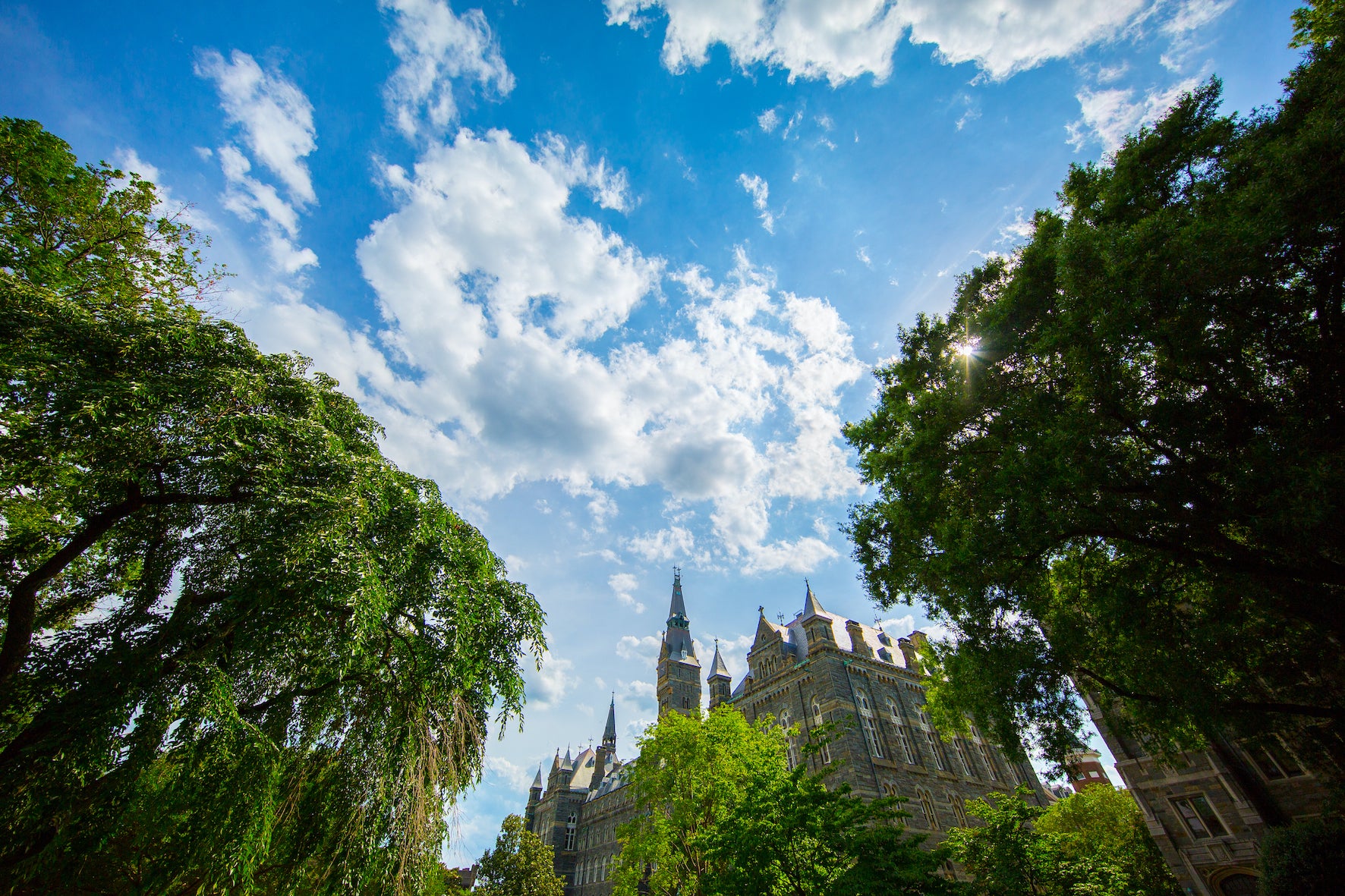 Healey Hall and sky